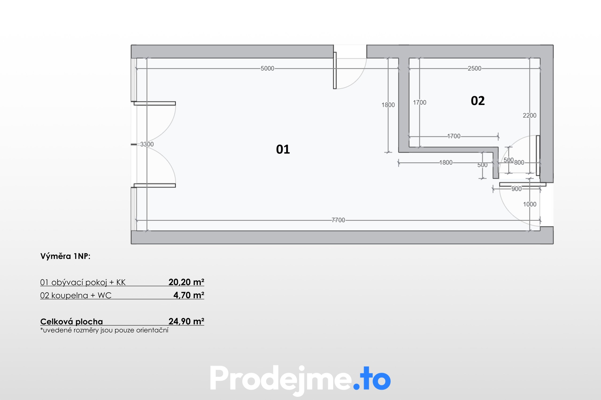 2D půdorys - Loft - přízemí